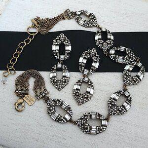 Badgley Mischka Vintage Style Necklace and Earring Set NWOT